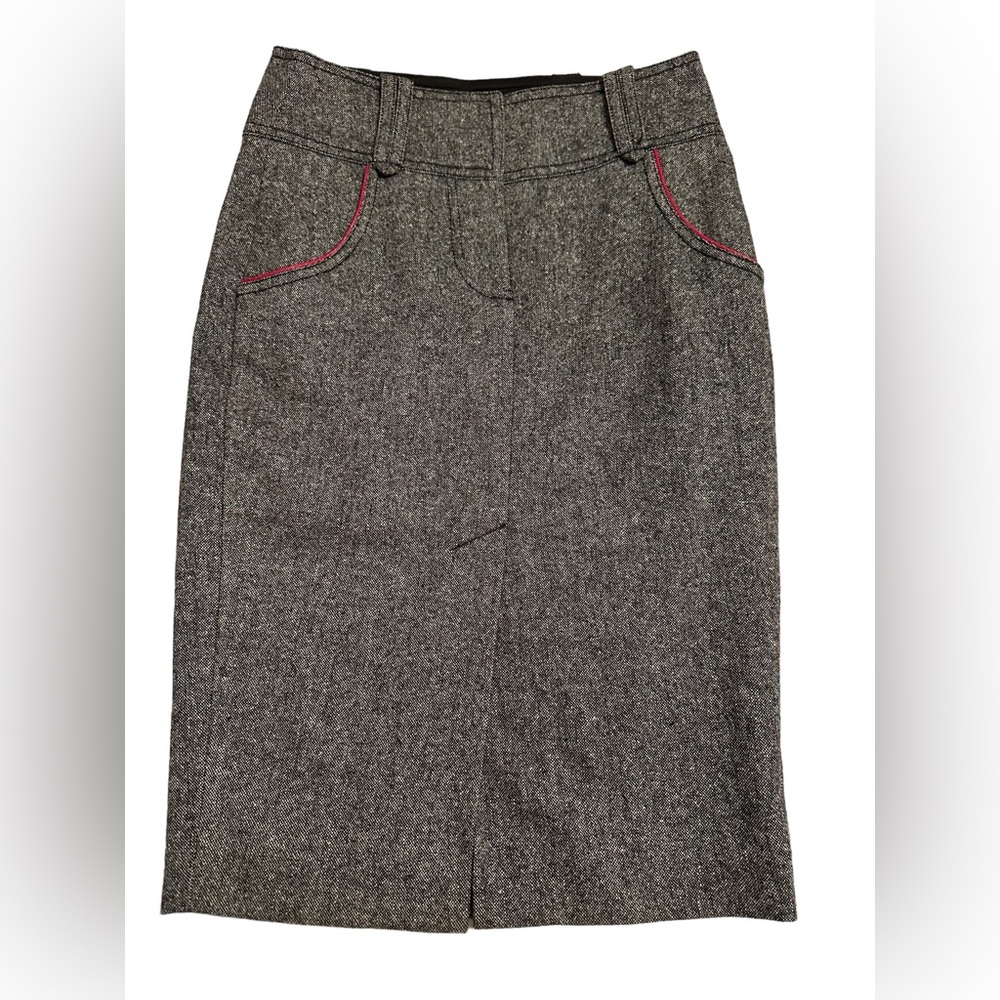 Bebe Sexy grey tweed pencil skirt size 0